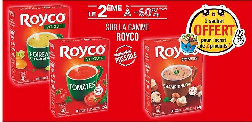 LE 2ÈME À -60%*** SUR LA GAMME ROYCO