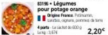 Légumes pour potage orange