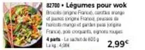 Légumes pour wok