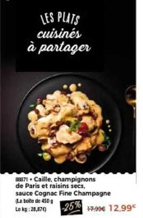 LES PLATS cuisinés à partager