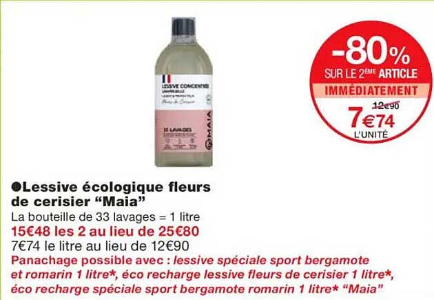 Lessive écologique fleurs de cerisier “Maia”