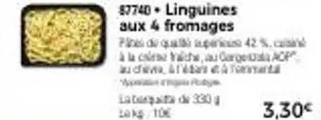 Linguines aux 4 fromages