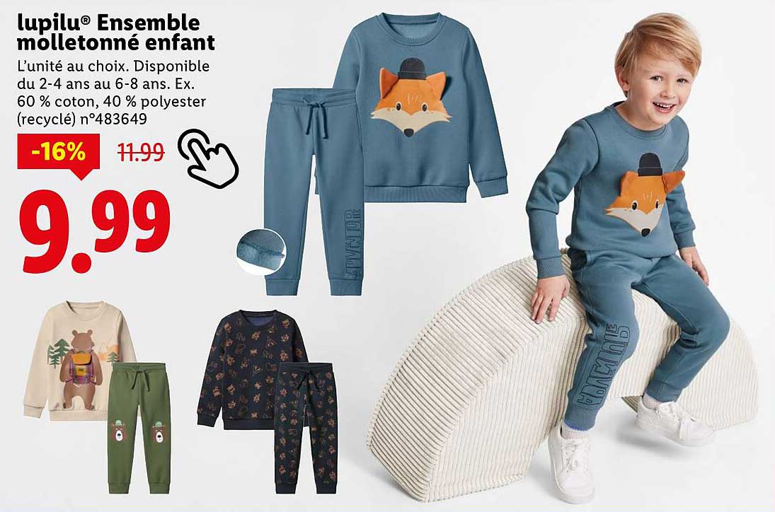 lupilu® Ensemble molletonné enfant