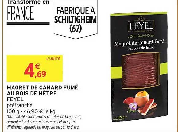 MAGRET DE CANARD FUMÉ AU BOIS DE HÊTRE FEYEL
