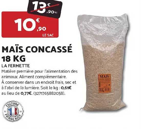 MAÏS CONCASSÉ 18 KG