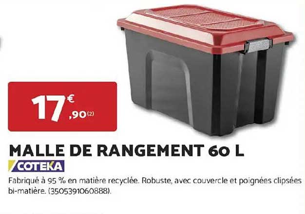MALLE DE RANGEMENT 60 L