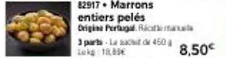 Marrons entiers pelés