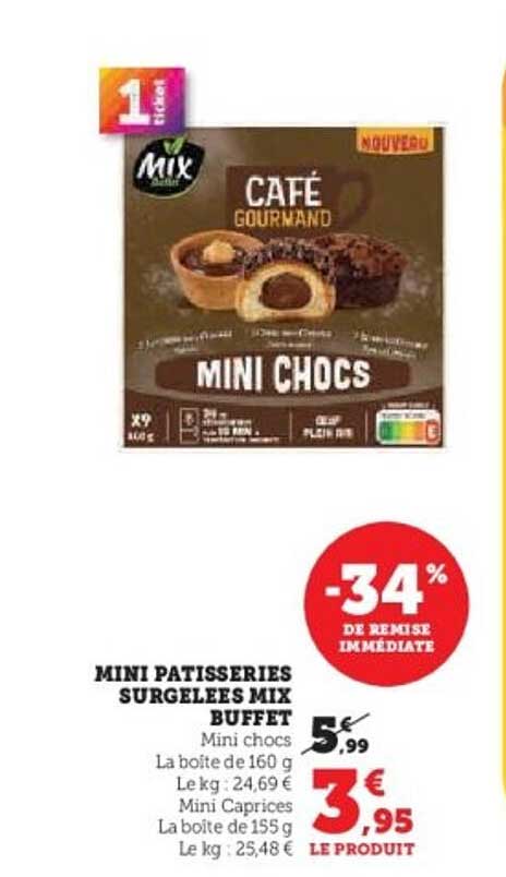 MINI PÂTISSERIES SURGELÉES MIX BUFFET