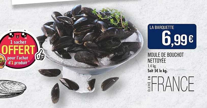 MOULE DE BOUCHOT NETTOYÉE