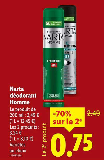 Narta déodorant Homme