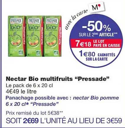 Nectar Bio multifruits "Pressade"
