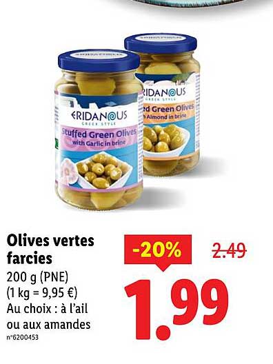Olives vertes farcies