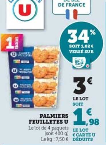 PALMIERS FEUILLETES U