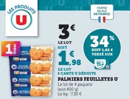 PALMIERS FEUILLETES U