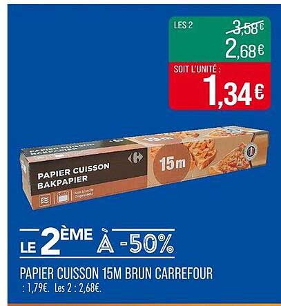 PAPIER CUISSON 15M BRUN CARREFOUR