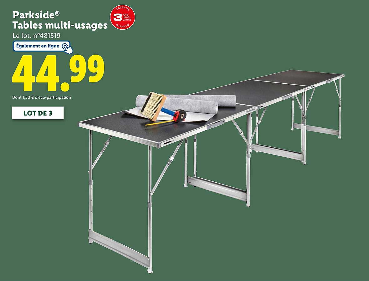 Parkside® Tables multi-usages