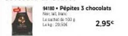 Pépites 3 chocolats