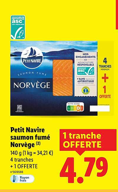 Petit Navire saumon fumé Norvège