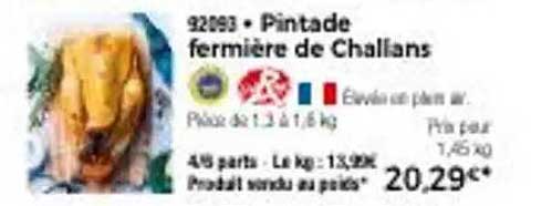 Pintade fermière de Challans
