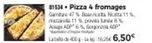 Pizza 4 fromages