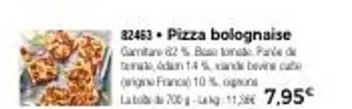 Pizza bolognaise