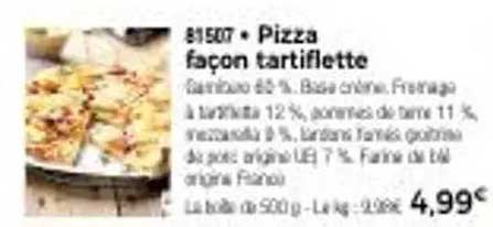 Pizza façon tartiflette