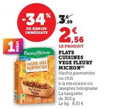 PLATS CUISINES VEGE FLEURY MICHON