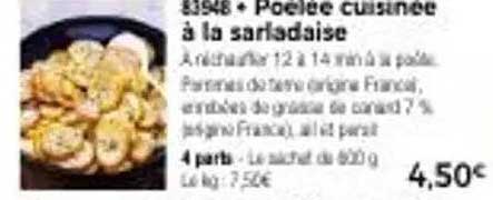 Poêlée cuisinée à la sarladaise