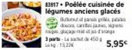 Poêlée cuisinée de légumes anciens glacés