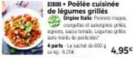 Poêlée cuisinée de légumes grillés