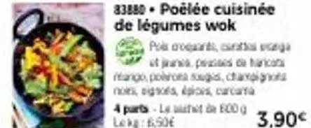 Poêlée cuisinée de légumes wok