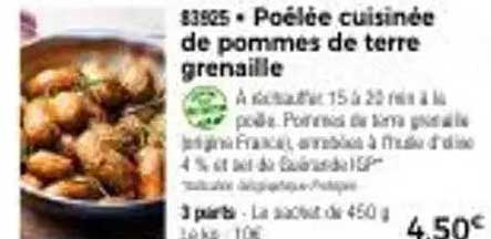 Poêlée cuisinée de pommes de terre grenaille