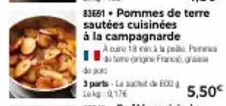Pommes de terre sautées cuisinées à la campagnarde
