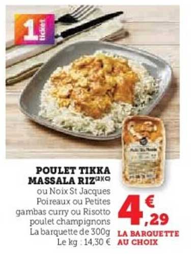 Poulet Tikka Massala Riz