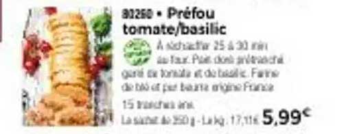 Préfou tomate/basilic