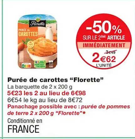 Purée de carottes "Florette"