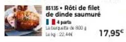 Rôti de filet de dinde saumurée