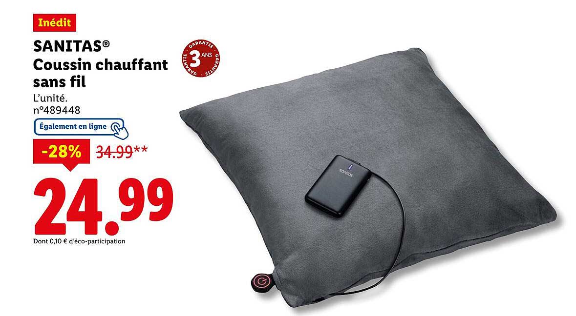 SANITAS® Coussin chauffant sans fil