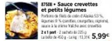 Sauce crevettes et petits légumes