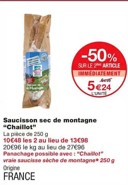Saucisson sec de montagne “Chaillot”