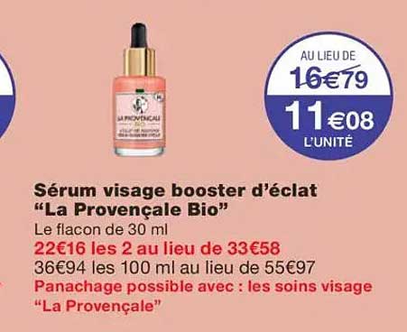 Sérum visage booster d'éclat “La Provençale Bio”