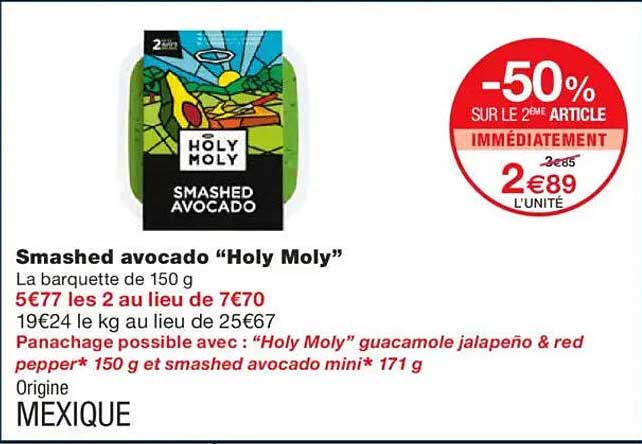 Smashed avocado “Holy Moly”