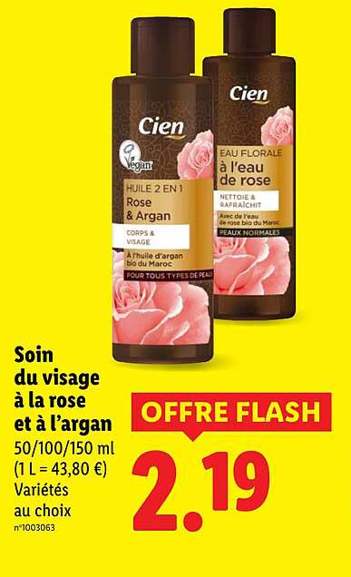 Soin du visage à la rose et à l’argan
