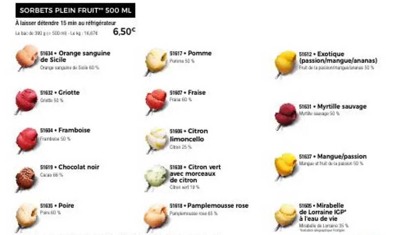 SORBET PLEIN FRUIT™ 500 ML