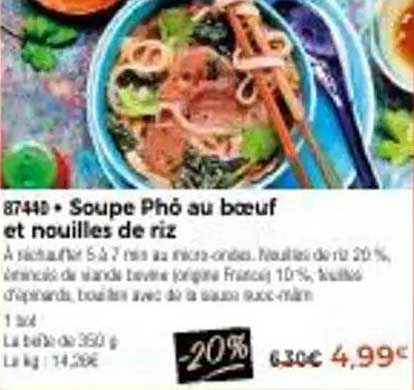 Soupe Phô au bœuf et nouilles de riz