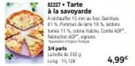 Tarte à la savoyarde