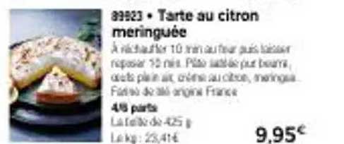 Tarte au citron meringuée