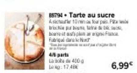 Tarte au sucre