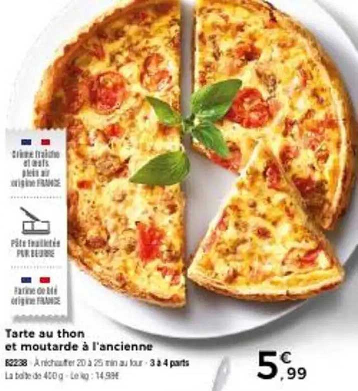 Tarte au thon et moutarde à l'ancienne