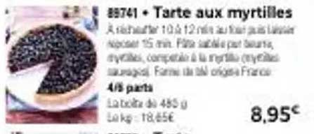 Tarte aux myrtilles